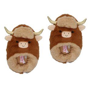 new Size 13-1 Little Kids' Squishmallows Indoor Slippers - Wilfred the Longhorn